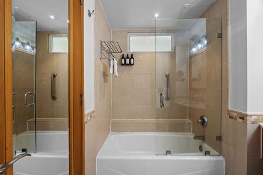 "Enjoy hotel-quality amenities in your private en-suite bathroom, complete with a well-lit vanity and ample counter space