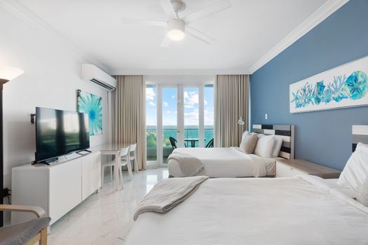 Relax in style with panoramic floor-to-ceiling window