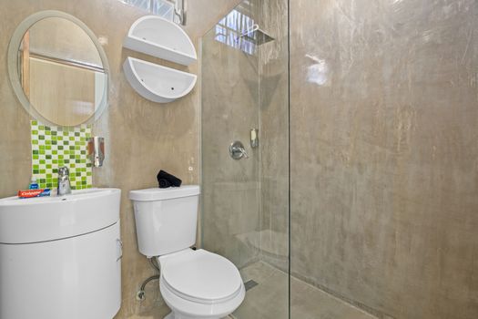 Revitalize yourself in a well-maintained bathroom.