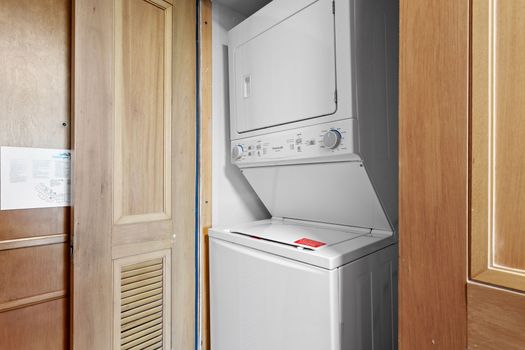 Convenient in-unit washer and dryer for a hassle-free and extended stay.