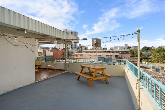 View of the private rooftop terrace in the back of the apartment