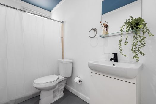 La simplicidad se une al estilo: nuestro baño minimalista y elegante.