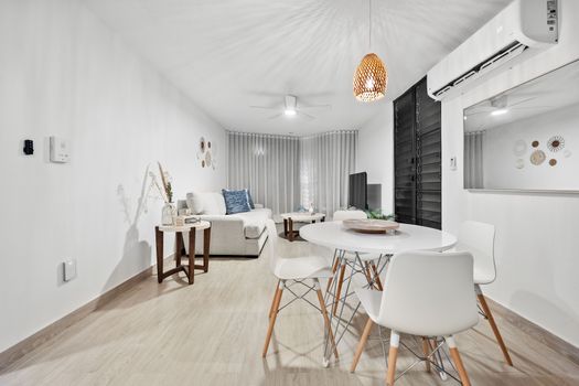 Dine in style with our modern, yet cozy dining setup.