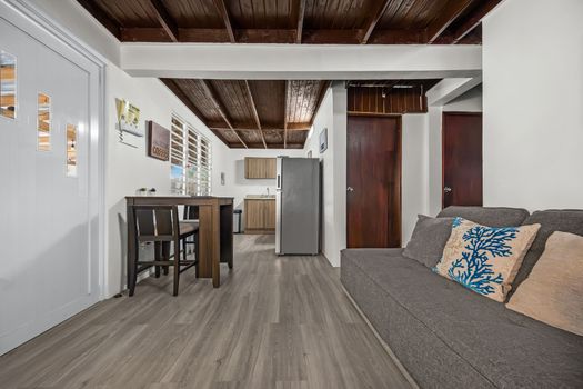 Bright and clean cooking space with modern appliances.