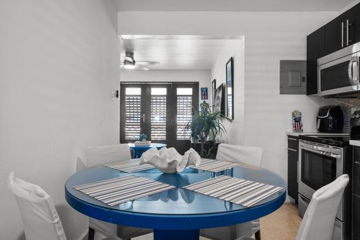 Elegant Dining Experience: Share memorable meals in our chic dining area, featuring comfortable seating and stylish decor.