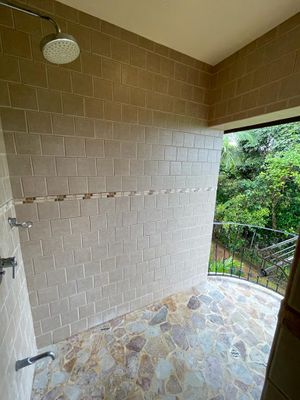 Outdoor shower in Owner's suite. There is also a shower located inside the Owner's suite bathroom. Take your pick!!
There is a fence for safety reasons