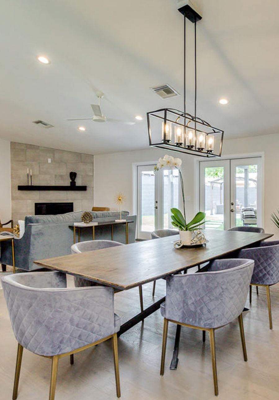 Luxury dining room in one of our vacation rentals, illustrating the high standards and elegance new hosts can achieve with our partnership program and expertise in rental management.