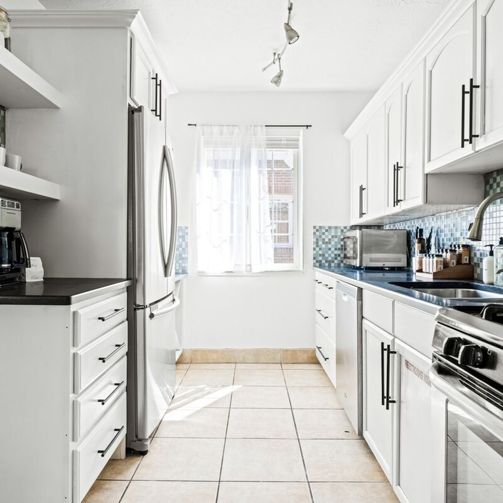 View into kitchen