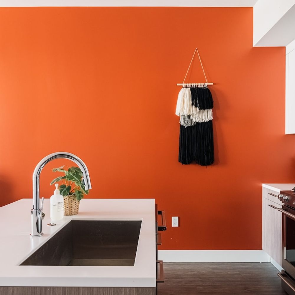 Kitchen with island
