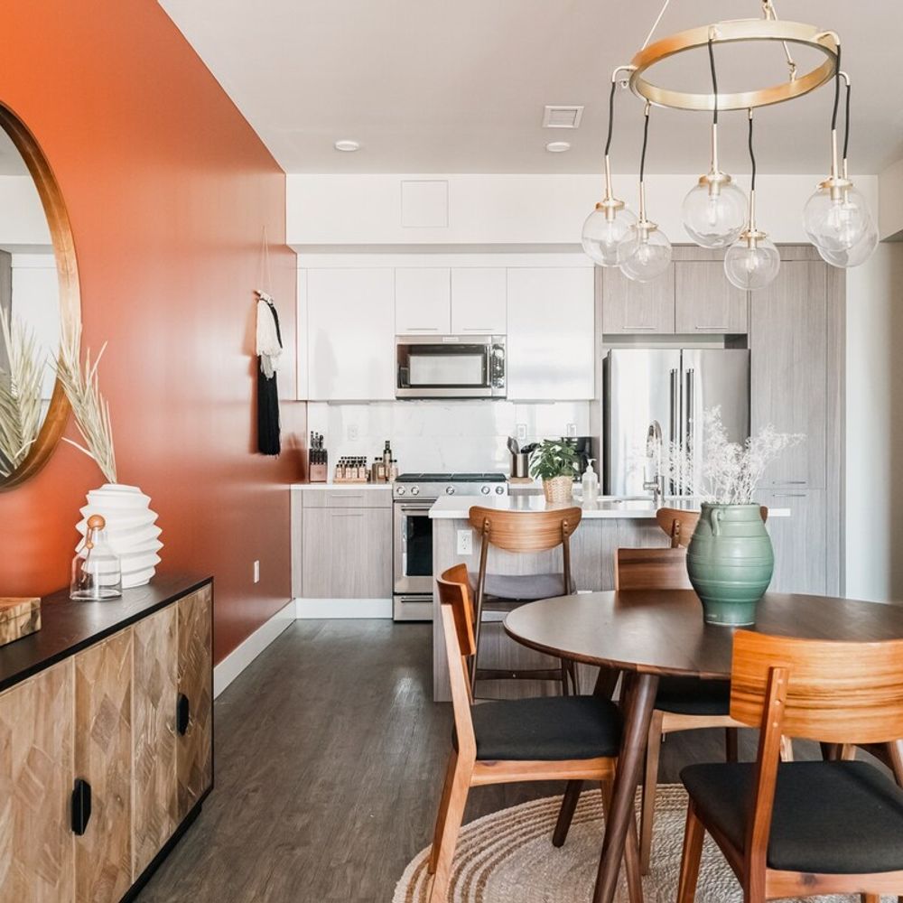 Dining area and kitchen