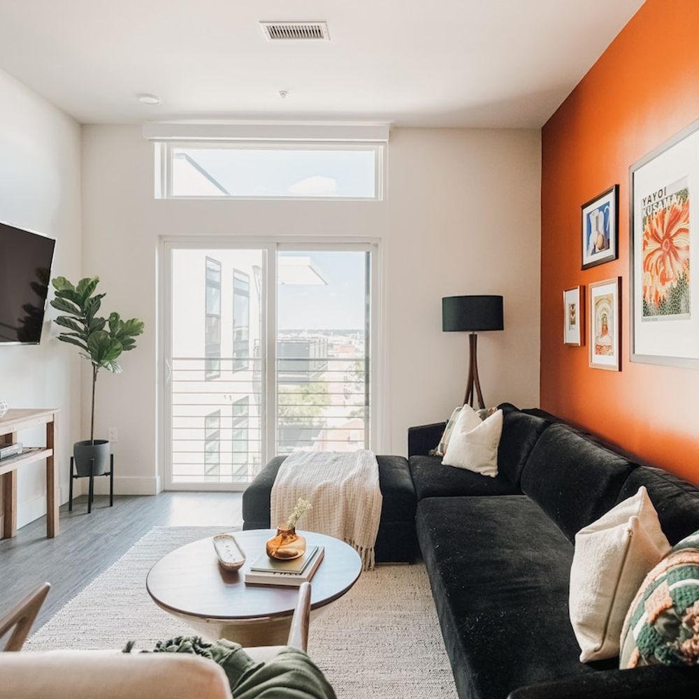 Living area with sectional lounge