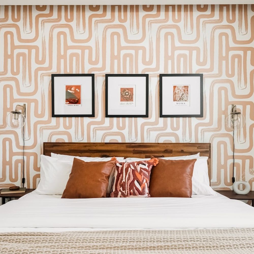 King bed in primary bedroom