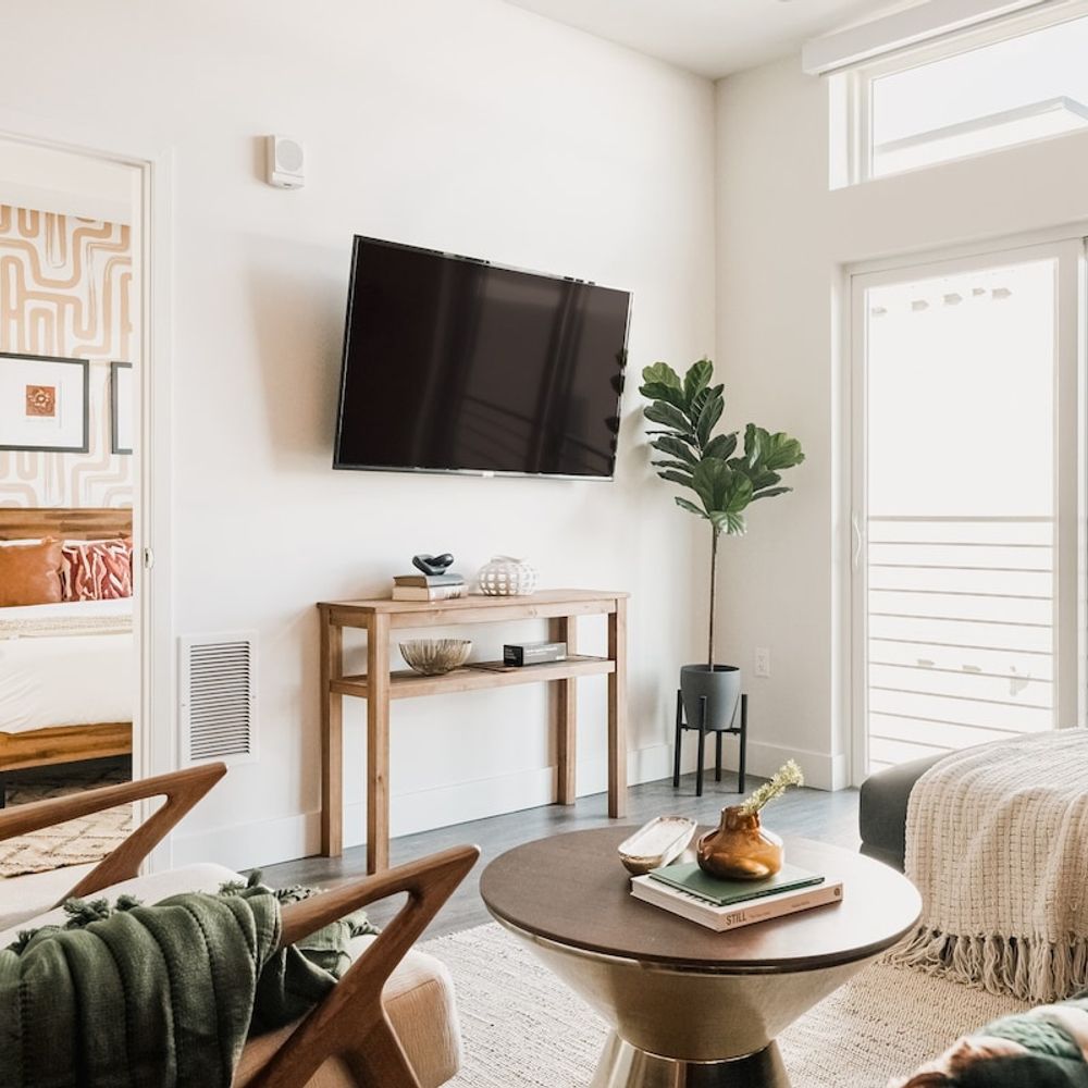 Living area with TV