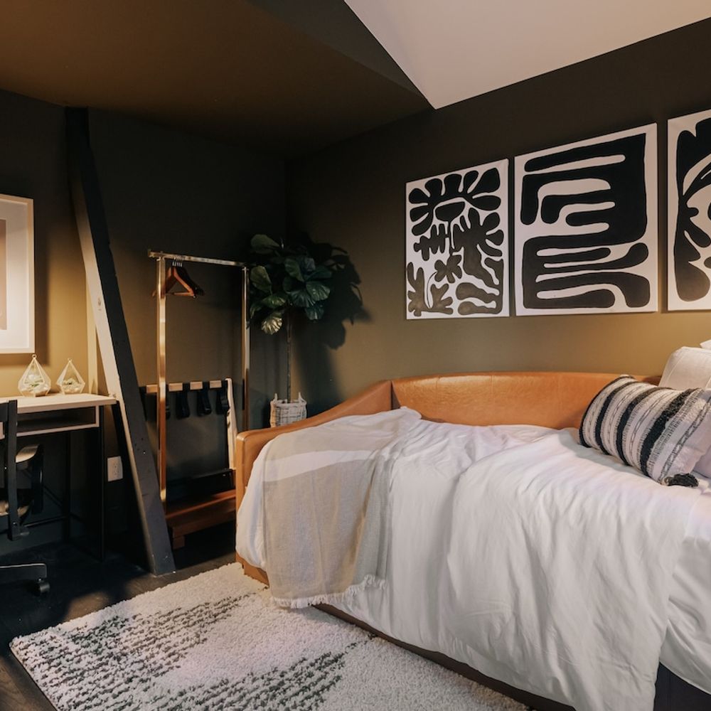 3rd bedroom with twin, twin trundle, and desk