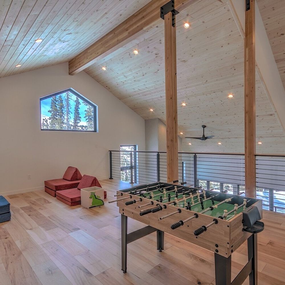 Game table in upstairs living area