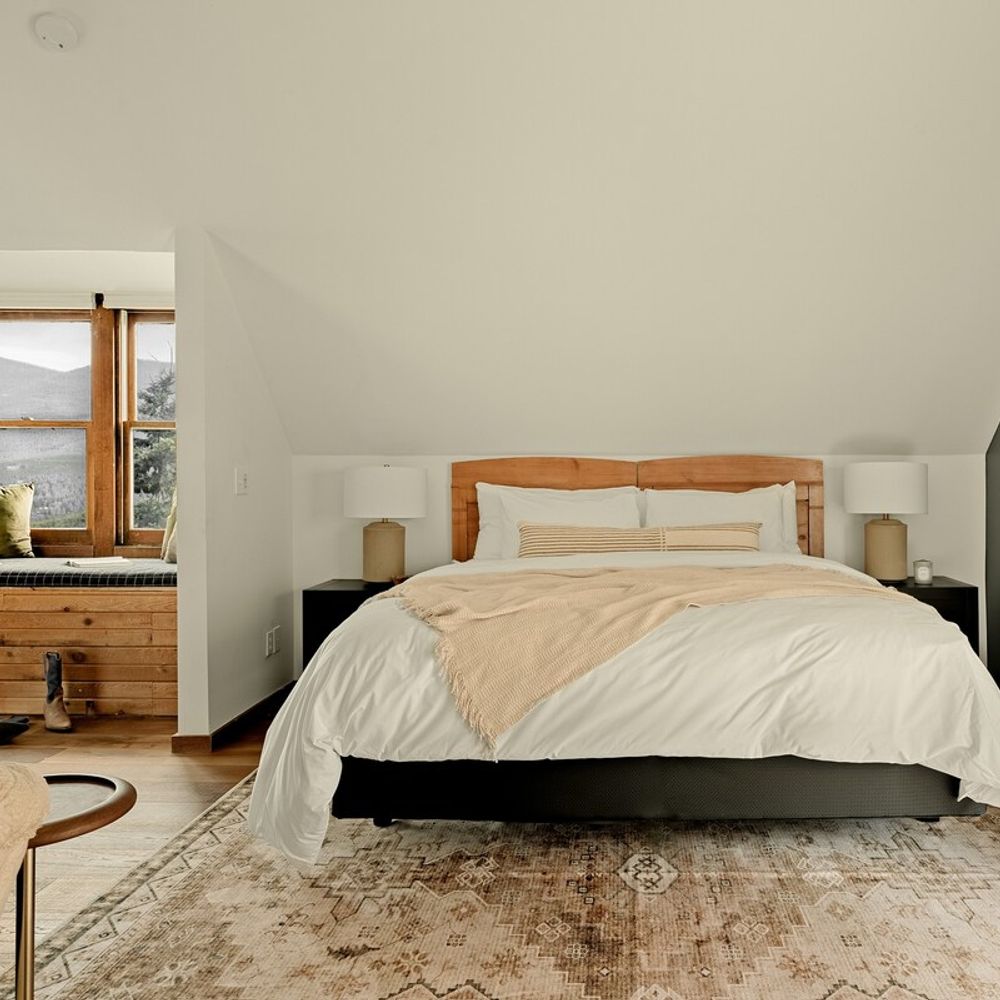 Primary bedroom with king bed