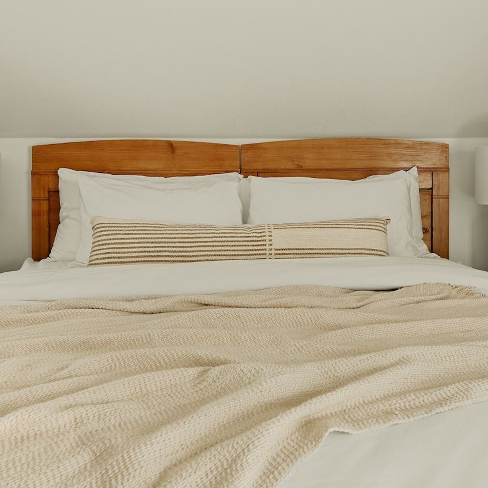 King bed in the primary bedroom