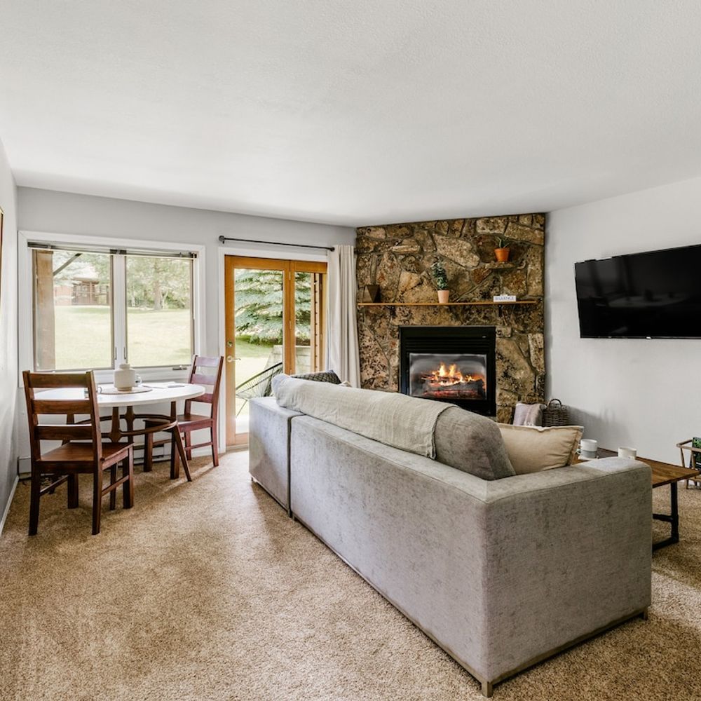 Living and dining areas