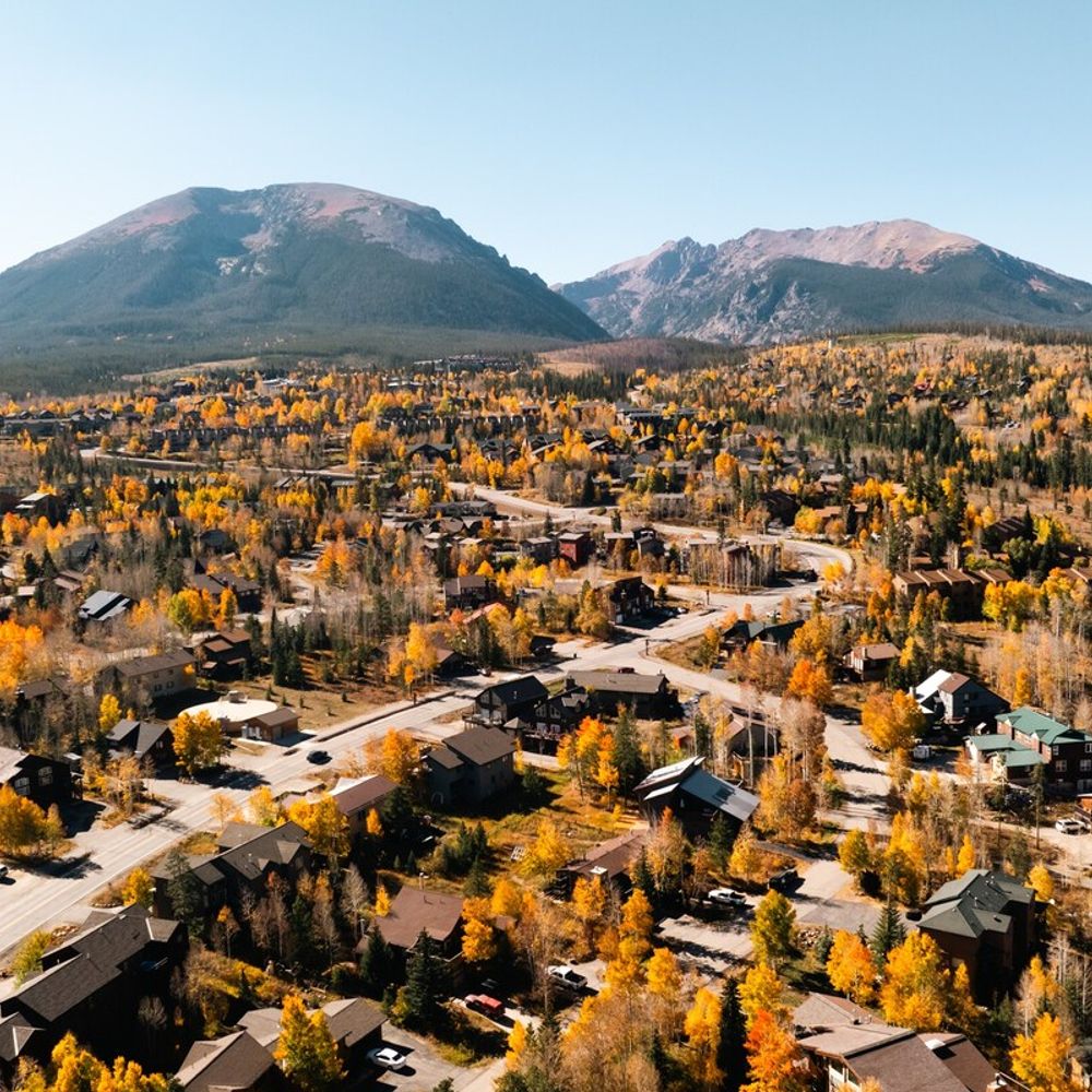 Aerial view of neighborhood