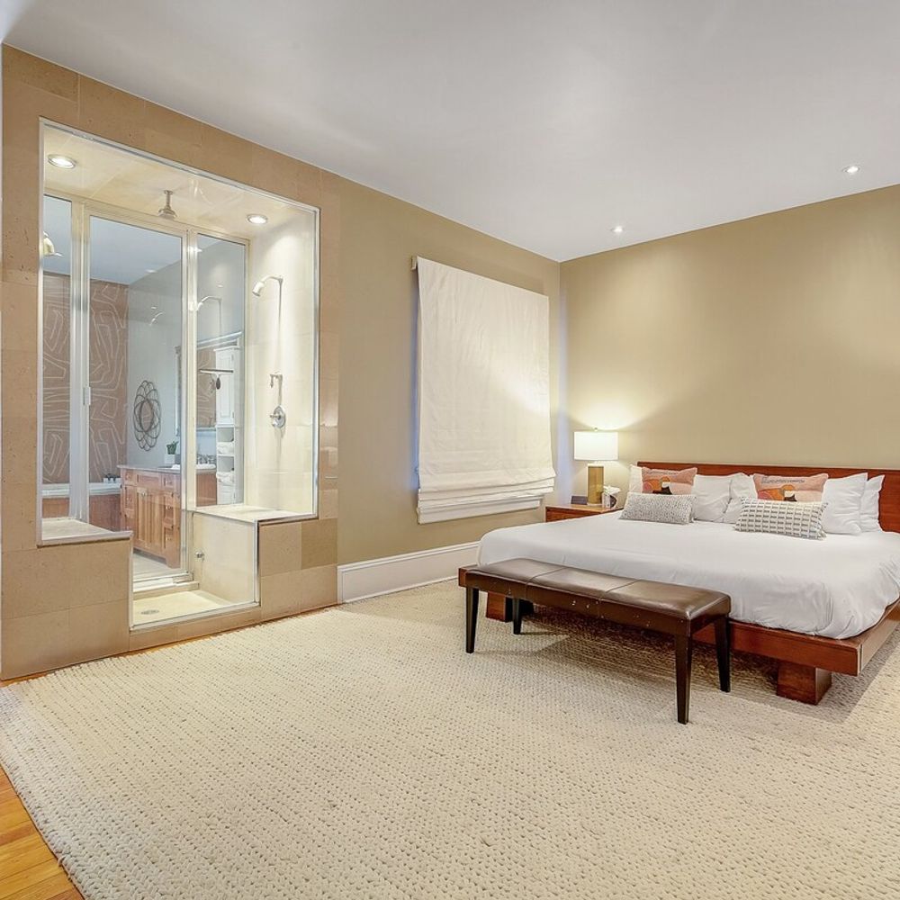 Primary Bedroom with King Bed and Ensuite Bathroom