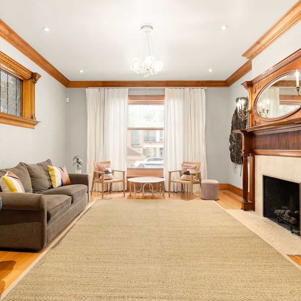 Living Room on the Main Level (fireplace is non-operational)