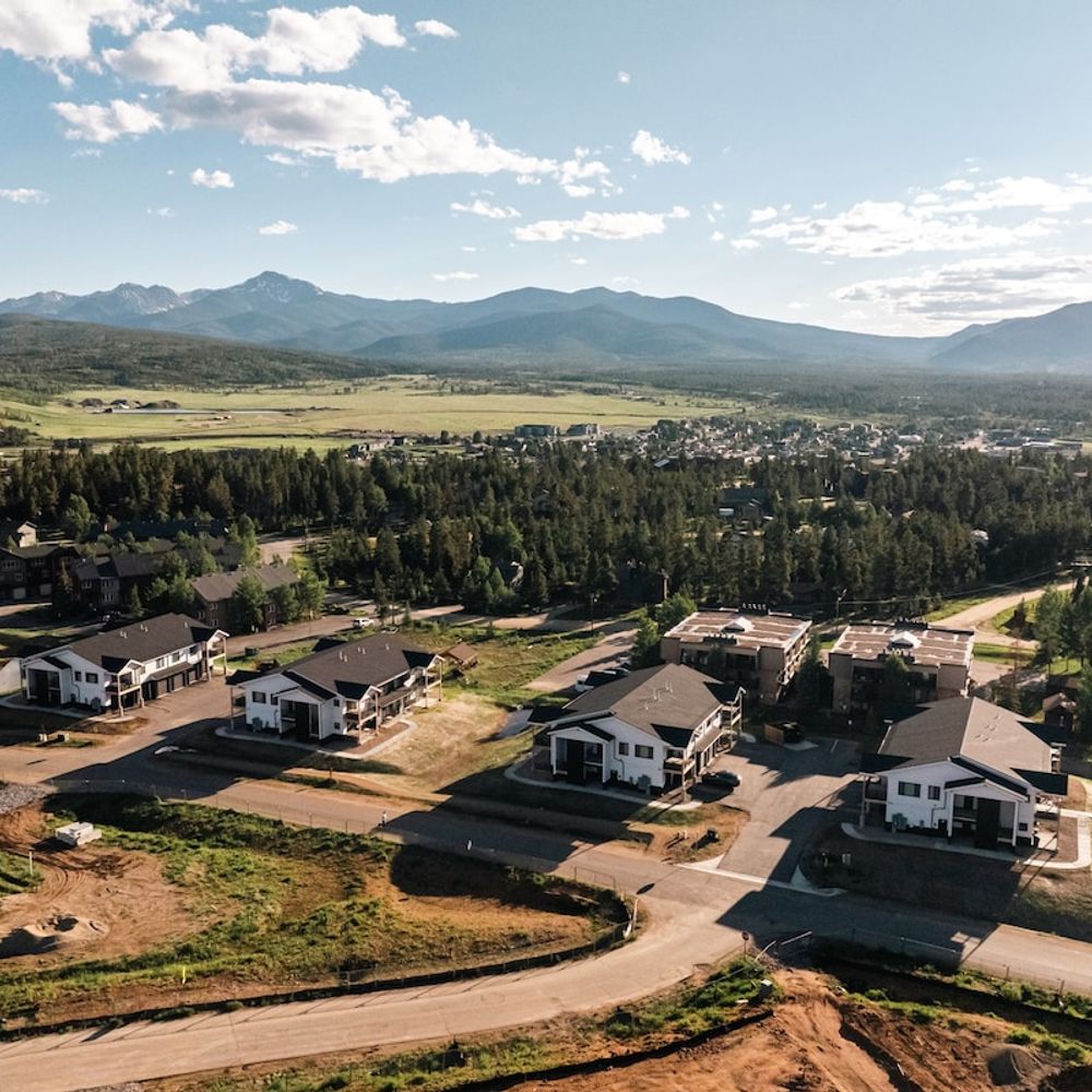 Aerial of neighborhood and Fraser Valley areas