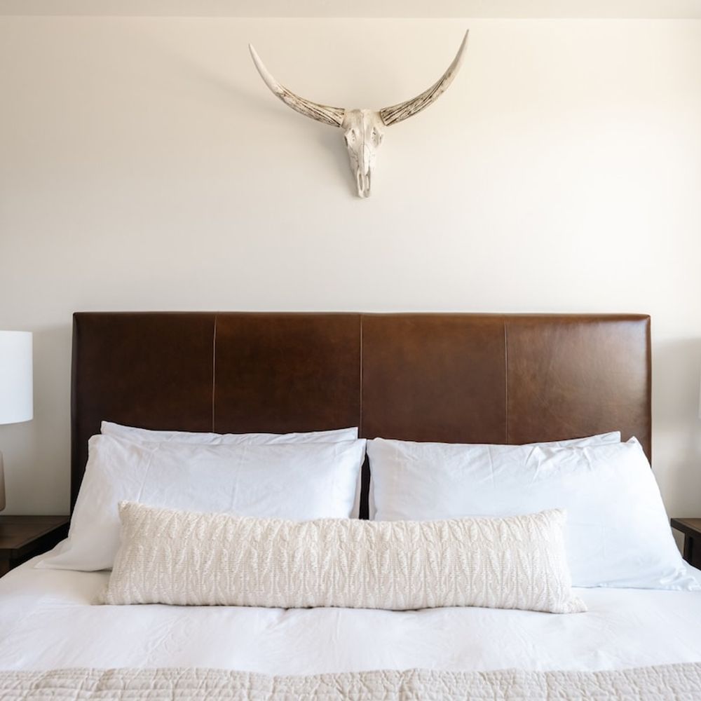 King bed in the primary bedroom