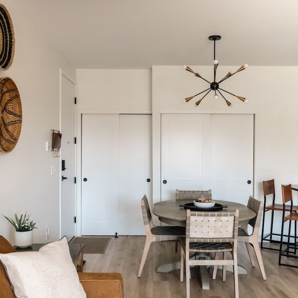Entry and dining area