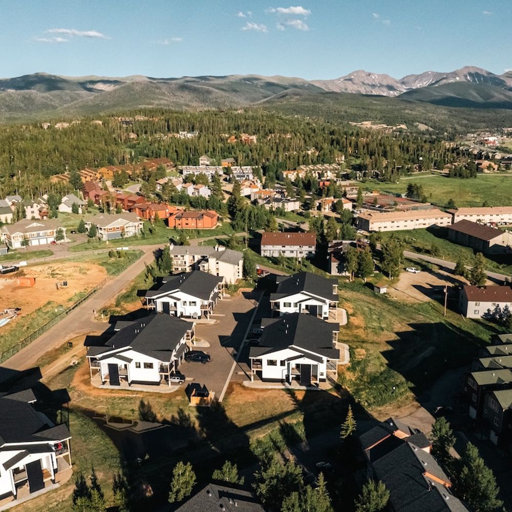 Aerial of neighborhood and Fraser Valley areas