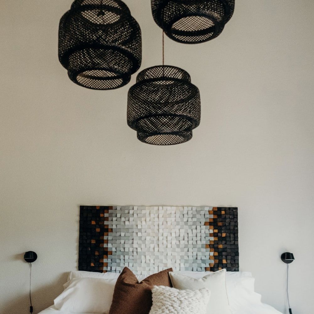 Primary bedroom with king bed