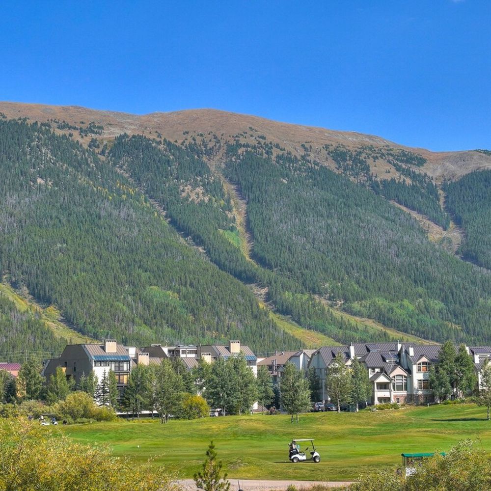 Watch the golfers on the course right across the way