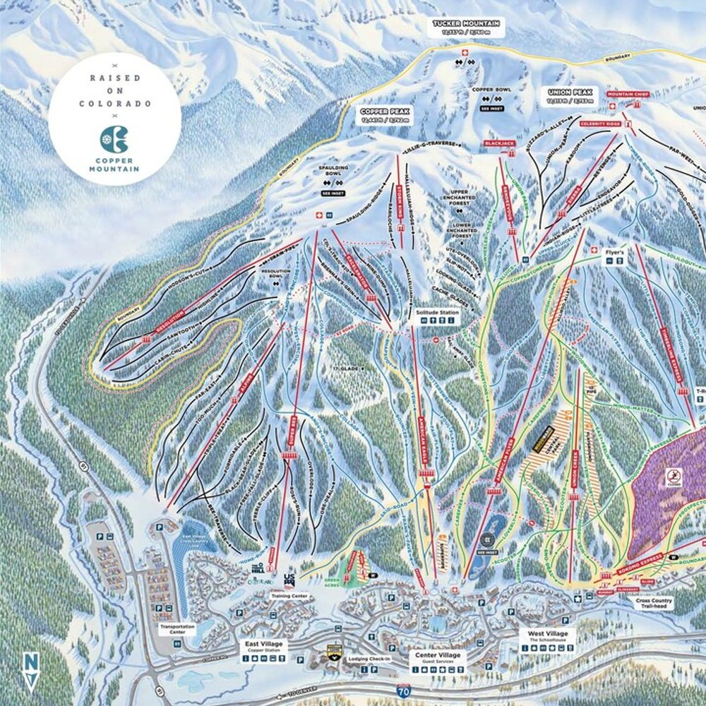 Copper Mountain Ski Resort Map