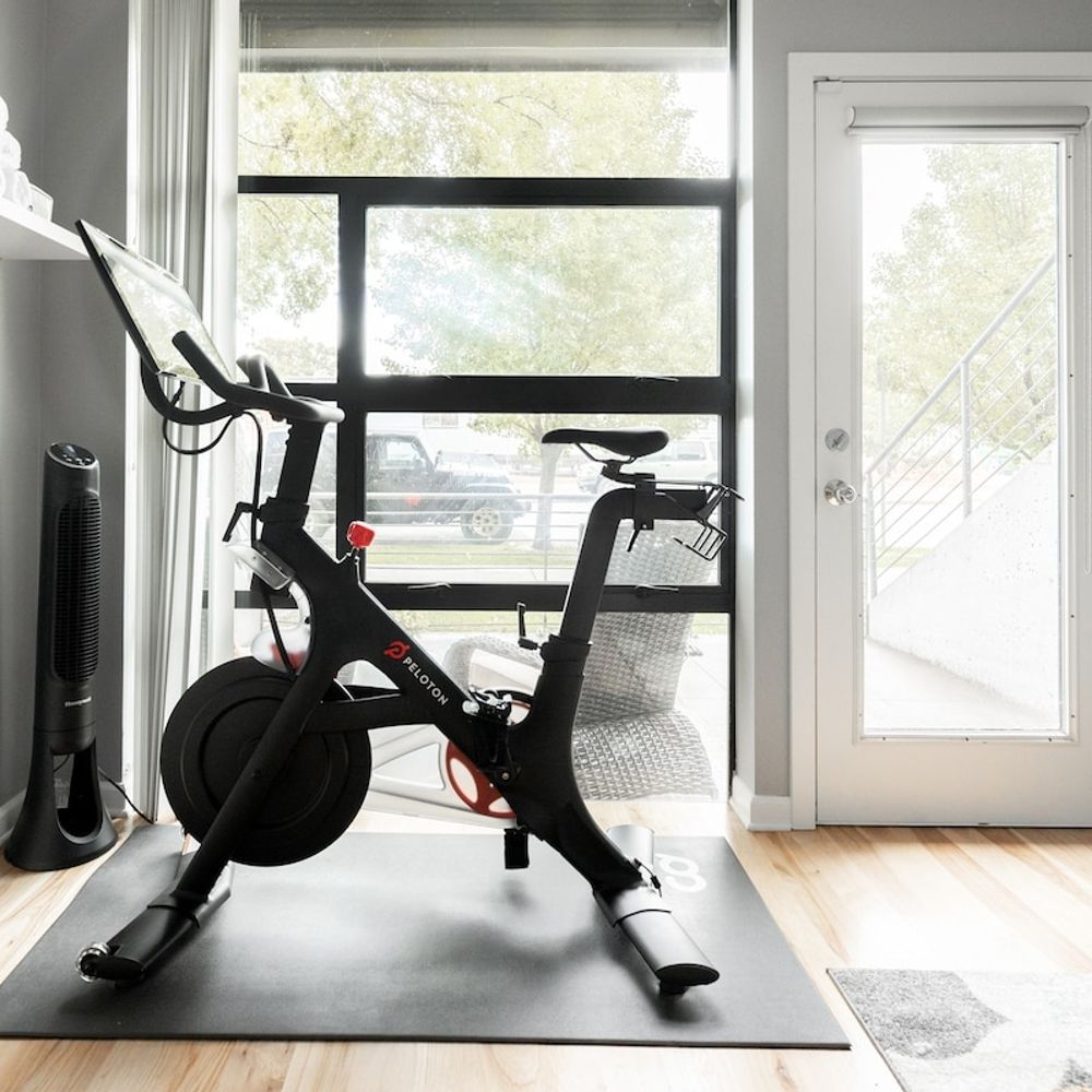Get a workout in on the Peloton
