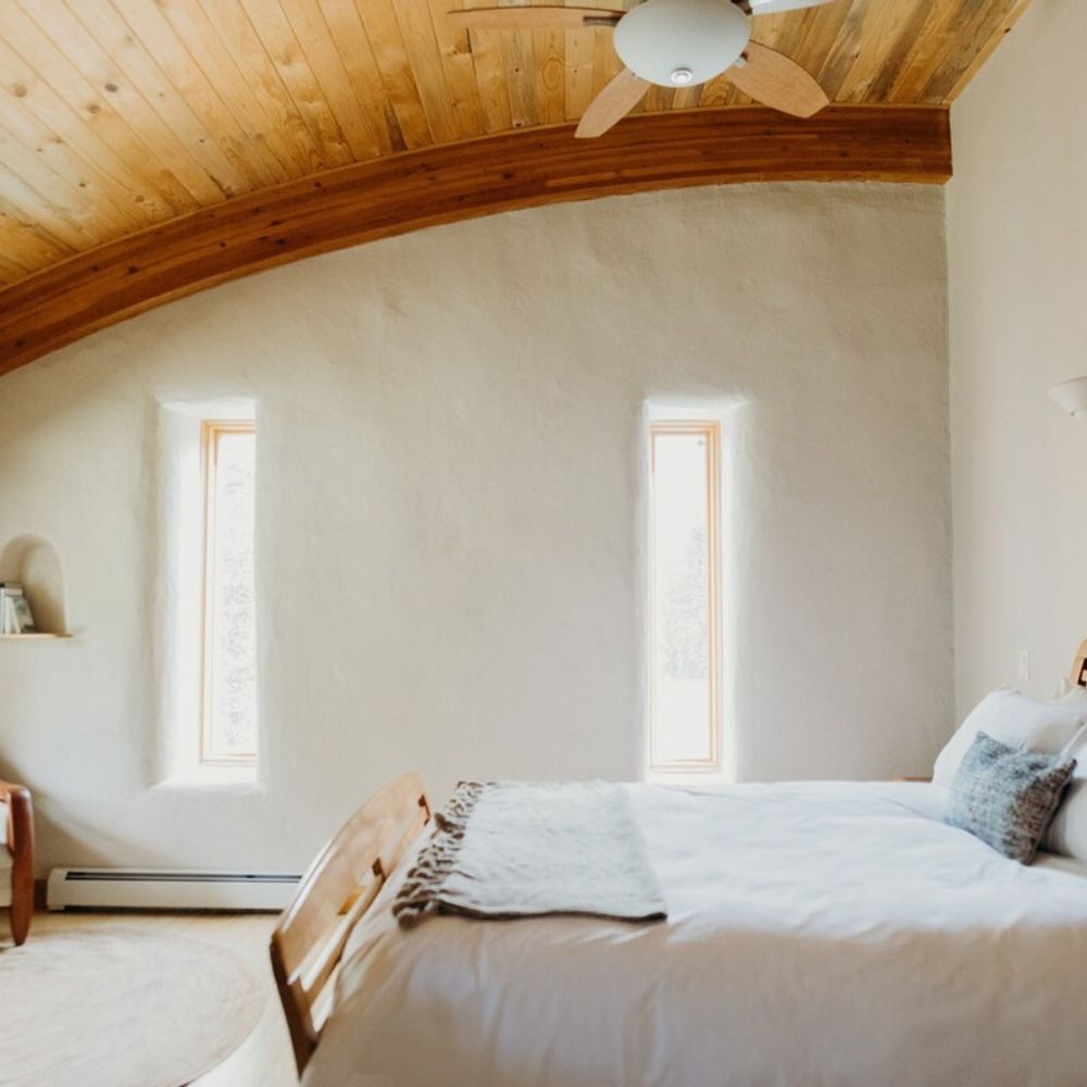 Natural lighting gleams beneath the iconic barreled roof
