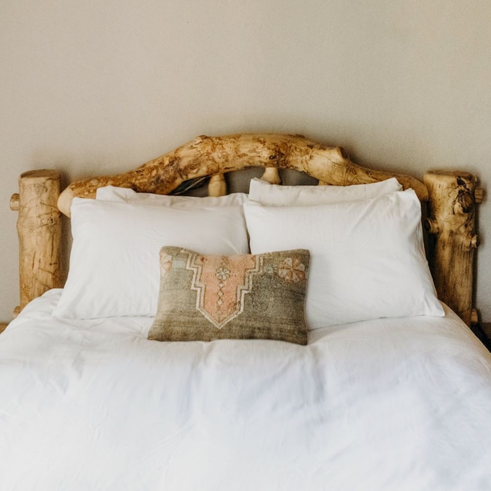 Reclaimed wooden headboard