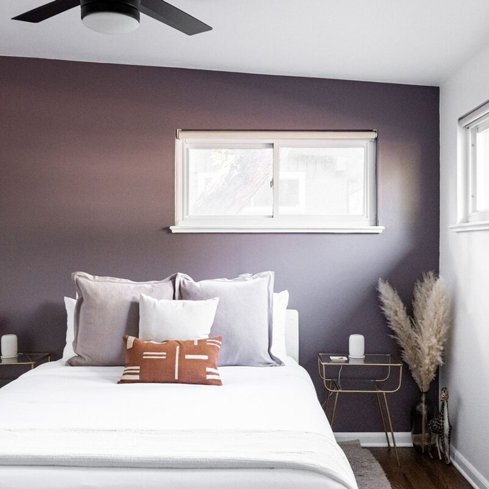 Primary bedroom with queen bed