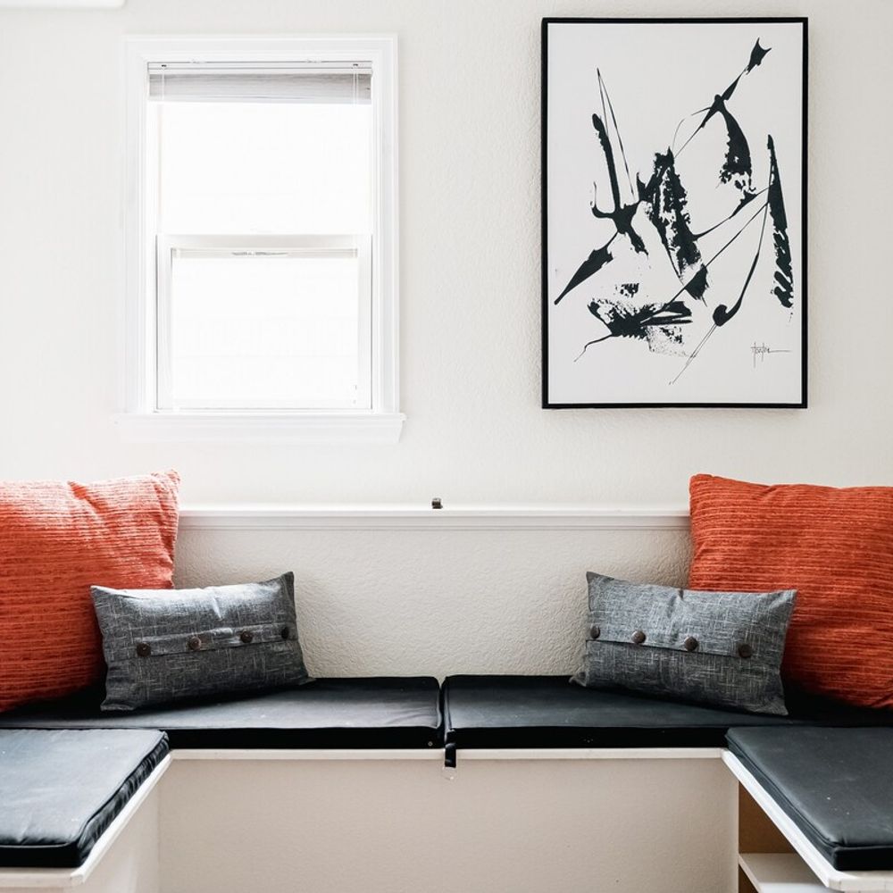 Banquette on lower level