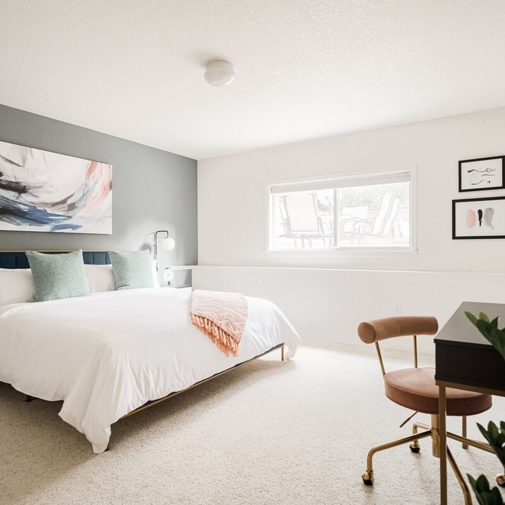 Bedroom 3 on lower level with king bed