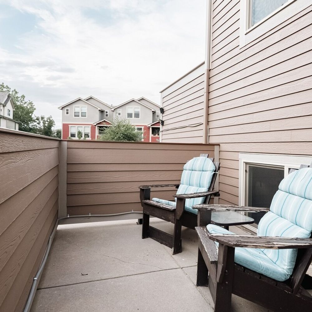Front patio wrap around to Adirondack chairs