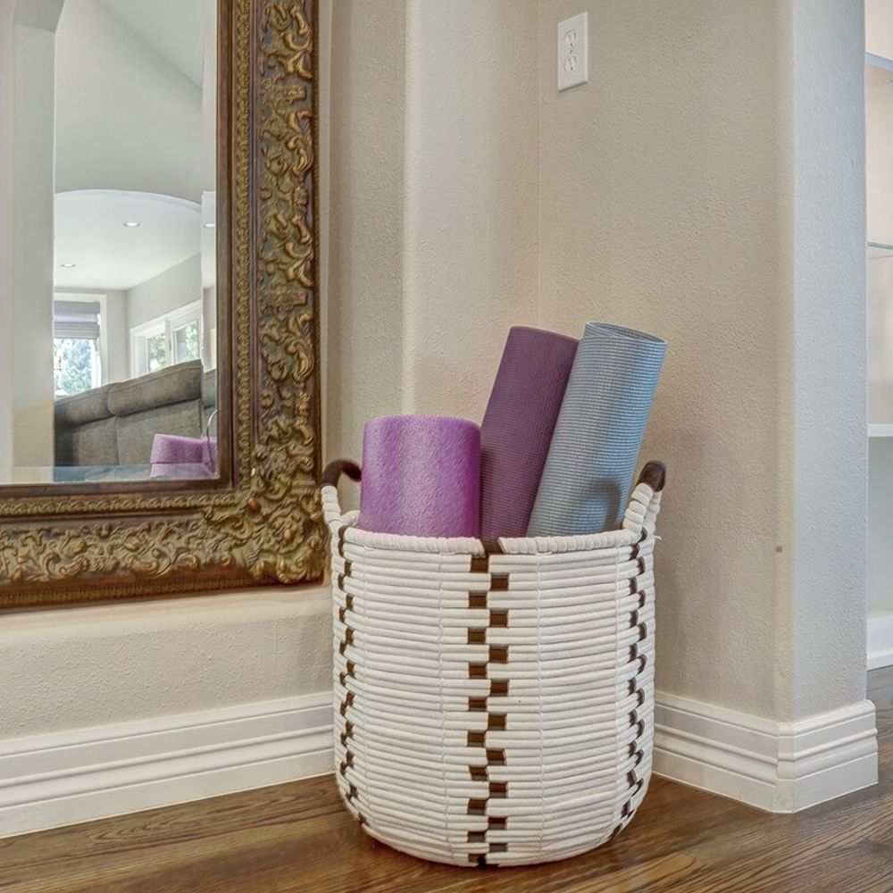 Yoga mats and mirror for exercise