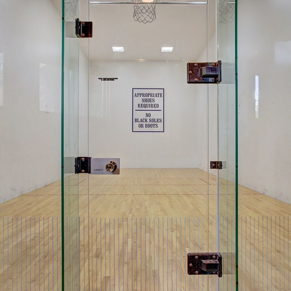 Rec center racquetball court