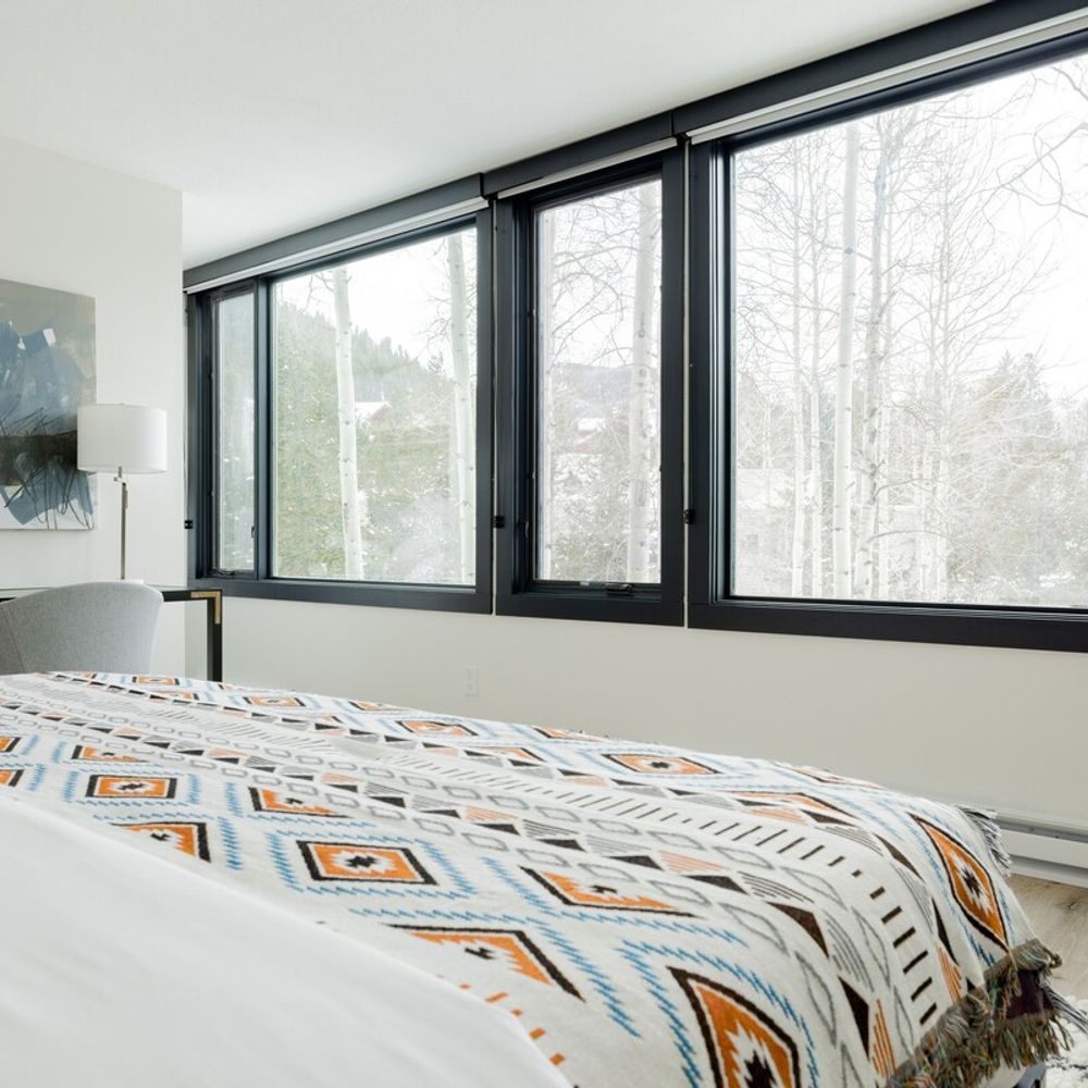 The bedroom also has a twin rollaway bed