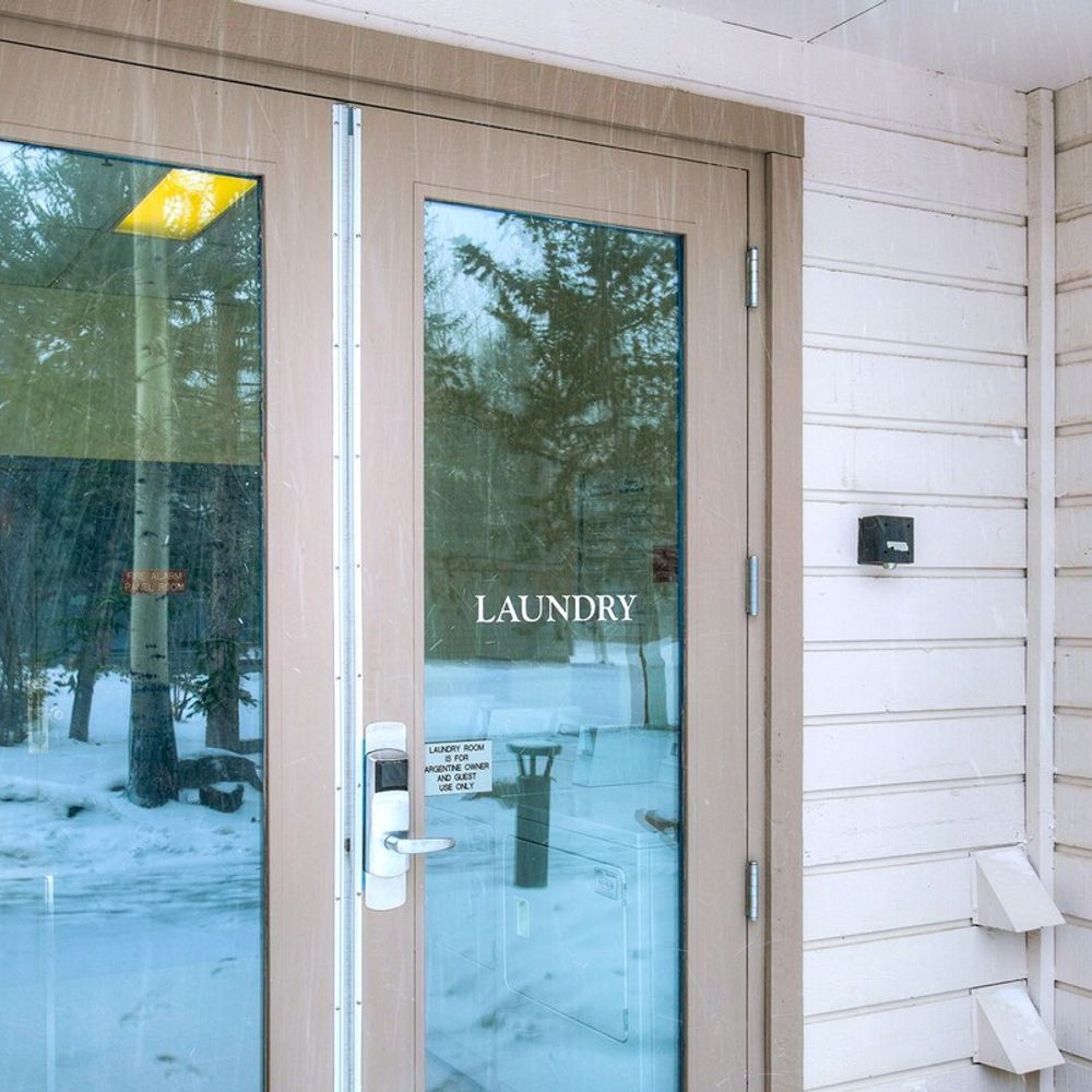 Building's coin-operated laundry room