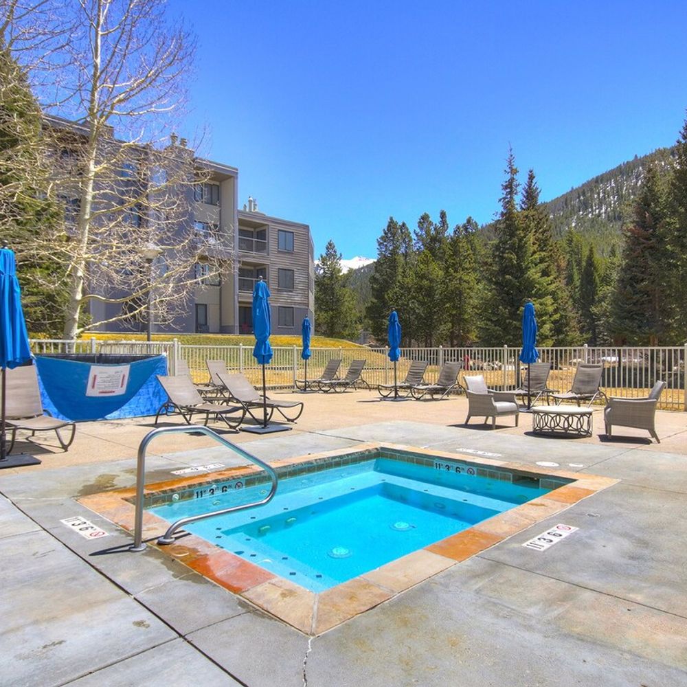 Complex outdoor heated pool