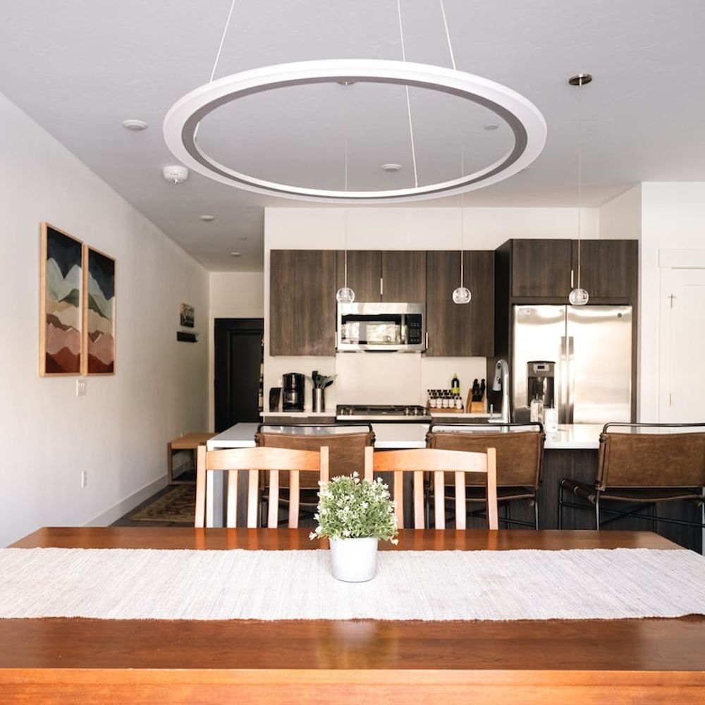 Dining area and kitchen