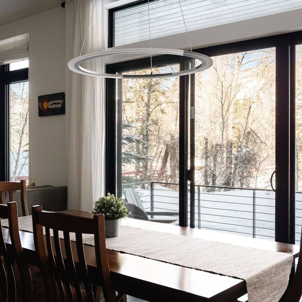 View of Blue River from the dining table