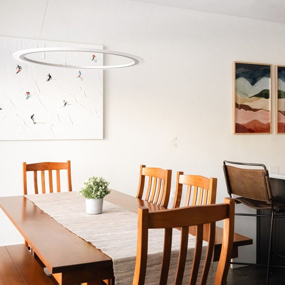 Dining table with seating for 6