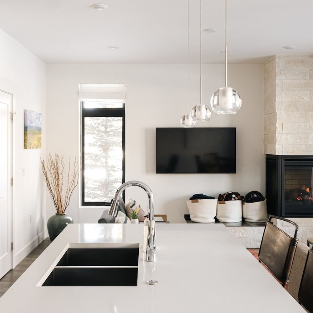 Kitchen and living area