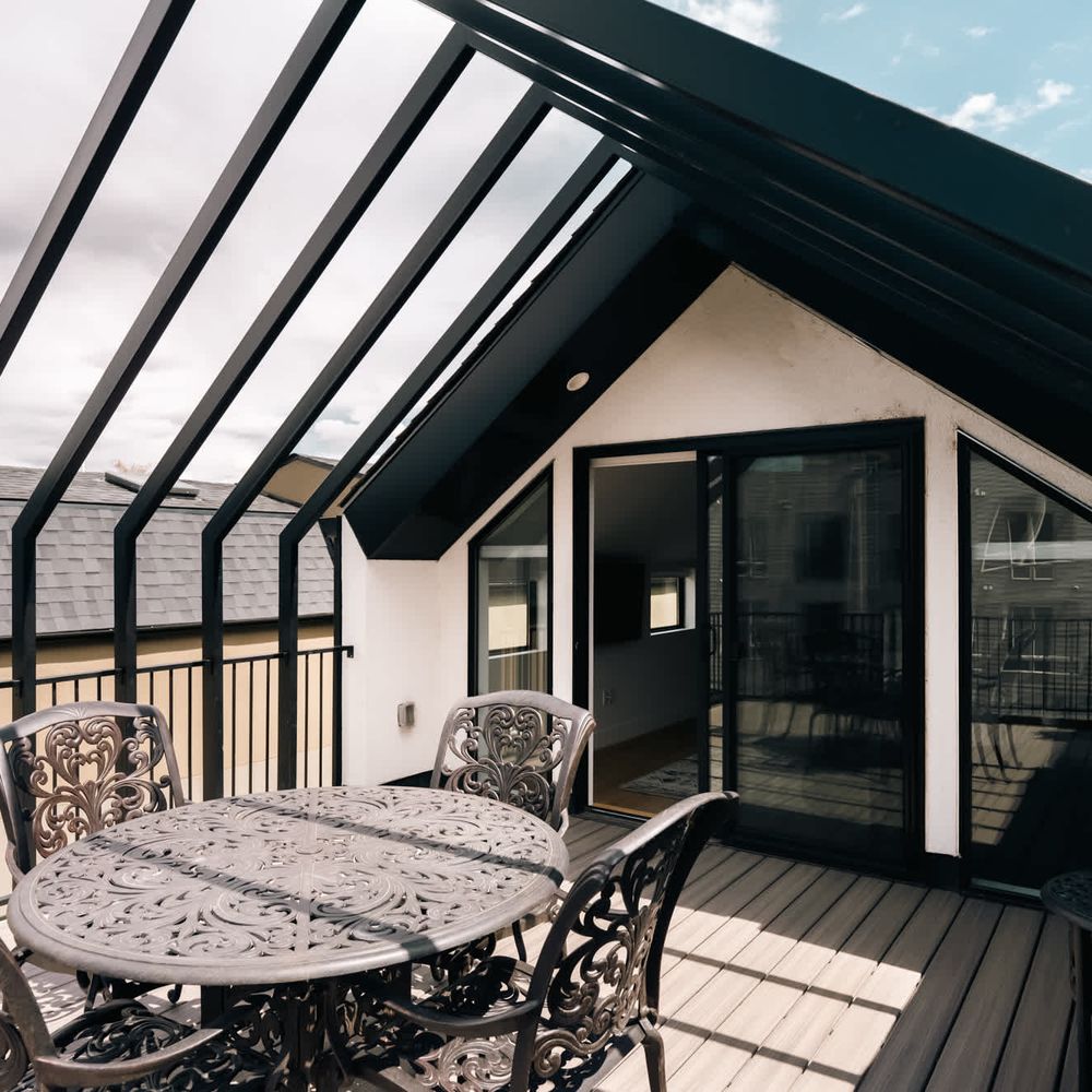 Seating on rooftop deck