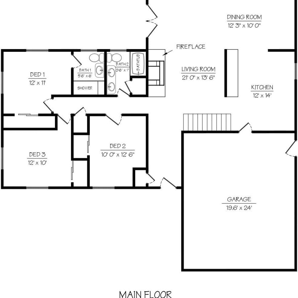 Main level layout